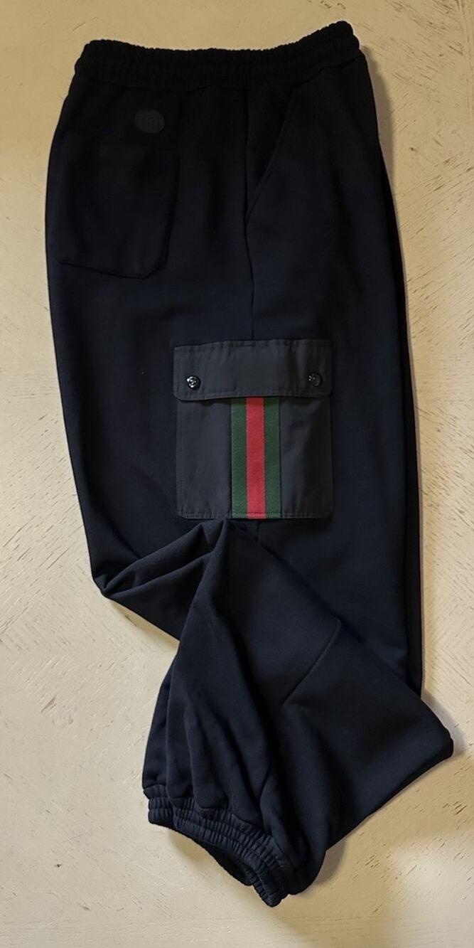 Gucci Men’s Cargo Cotton Jersey Sweatpants Black Size 3XL Italy 752189 NWT $1650
